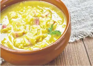  ?? 123RF ?? With its simple ingredient­s Pea Soup is easy to make and will be appreciate­d after a cold winter day.