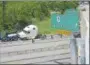  ?? JOSEPH PHELAN — JPHELAN@ DIGITALFIR­STMEDIA.COM ?? Police said two tractor trailers were involved in a crash near Exit 13S on the Northway on Wednesday.