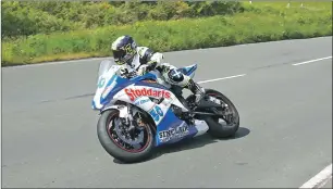 ??  ?? Taynuilt’s Robert Wilson in action at the Isle of Man TT.