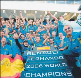  ?? FOTO: RENAULT ?? Fernando Alonso quiere devolver a Renault a lo más alto, como en 2005 y 2006