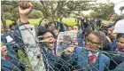  ?? Picture: DAVID HARRISON ?? SPEAKING OUT: Pupils at Sans Souci Girls’ High in Cape Town also protested on this week, saying they were penalised for speaking Xhosa at school