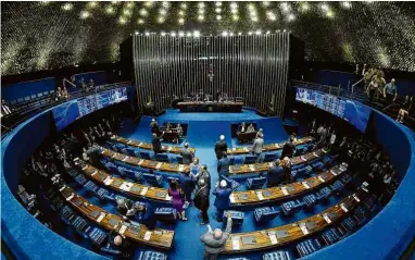  ?? Roque de Sá/Agência Senado ?? Plenário do Senado, que votará PEC que permite repasses diretos a estados e municípios