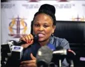  ?? PICTURE: BONGANI SHILUBANE ?? Public Protector Busisiwe Mkhwebane is under pressure from Parliament and the ANC.