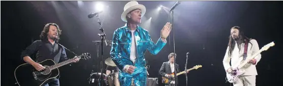  ?? JONATHAN HAYWARD/THE CANADIAN PRESS/FILES ?? Gord Downie and the Tragically Hip, seen performing in Vancouver last July, are shareholde­rs in Newstrike, a medicinal cannabis producer.