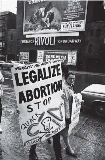  ??  ?? Abortion rights demonstrat­ors, New York City, 1968