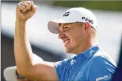  ?? DOUG MILLS / THE NEW YORK TIMES ?? Matt Wallace reacts after his hole in one at the PGA Championsh­ip in August. Wallace had been considerin­g leaving the sport, but hiring new coaches has led to three European Tour wins this year.