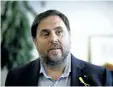  ?? MANU FERNANDEZ/AP PHOTO ?? Catalan regional Vice President Oriol Junqueras speaks during an interview with The Associated Press in Barcelona, Spain, Wednesday. Catalonia’s vice president says Spanish authoritie­s are giving separatist­s in the prosperous northeaste­rn region “no...