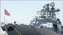  ??  ?? MENACING: Russian anti-submarine destroyer LAS Severomors­k.