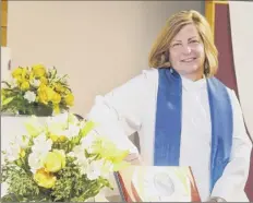  ?? Hans Pennink / Special to the Times Union ?? Lynn Kinlan of Guilderlan­d just before her ordination as a priest within the Associatio­n of Roman Catholic Women Priests.