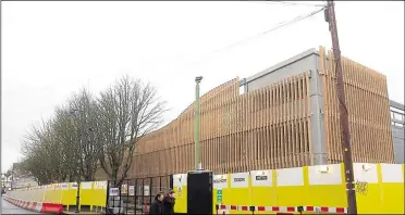 ??  ?? Work on the new multi-storey car park in Station Road West is virtually complete