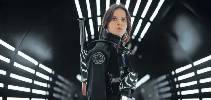  ??  ?? RELUCTANT REBEL: Felicity Jones in ‘Rogue One: A Star Wars Story’, now showing in 3D at Rosehill Cinema