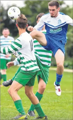  ?? Picture: Alan Langley FM4497408 ?? Bromley Green, blue look for lift-off against Wittersham