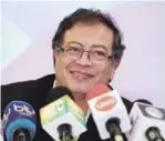  ?? EFE ?? Candidato. Gustavo Petro, de 58 años, exalcalde de Bogotá, es el candidato de Colombia Humana, un partido nuevo que tiene el apoyo de varios movimiento­s de izquierda.