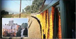  ?? PICTURES: KRISENDRA BISETTY ?? An old steam train decked out in marigold garlands.