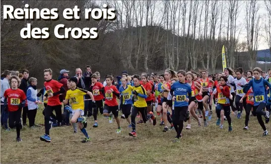  ?? (Photos Alain Leroux) ?? Parmi les très nombreux départs de la journée, celui des minimes filles et des benjamins.