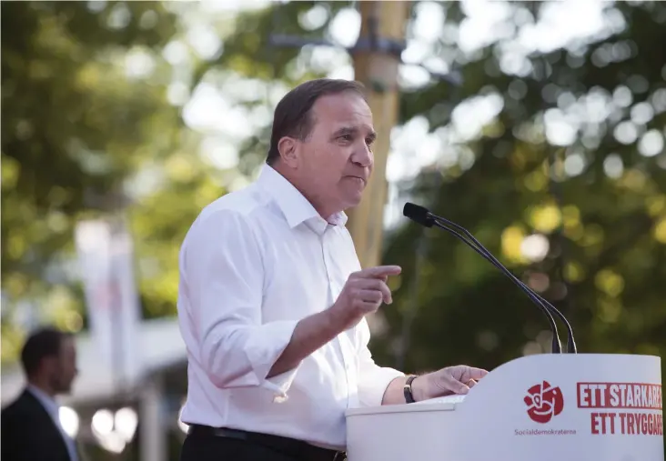  ??  ?? Stefan Löfven höll ett tal i Almedalen om att ”hålla ihop”. Talet fick ett gott betyg av kommentato­rer och innehöll inviter till flera andra partier.