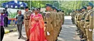  ??  ?? P.S. M. Charles receiving a guard of honour