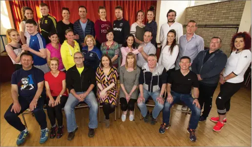  ?? Photo by John Reidy ?? Organisers and dancers gathered at the Nano Nagle Hall on Thursday night to launch the ‘Strictly 2017’ details. Front row: Tommy Martin, Carmel Kelly, Pat Sheehan, Leona Twiss, Breda Reidy, Phil O’Connell and Francie Brosnan. Second row from left: Amy...