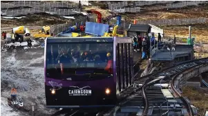  ?? ?? The Cairngorm funicular first opened in 2001, closed in 2018, reopened in January and then closed again in August due to structural repair work