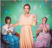 ?? COURTESY OF RUSSELL MAYNOR ?? Laira Magnusson, Colleen Neary McClure and Jessica Osbourne star in “Abigail’s Party.”