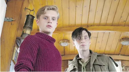  ?? WARNER BROS. PICTURES ?? Tom Glynn-Carney, left, and Cillian Murphy star in Dunkirk, a film that made good, if traditiona­l, use of massive physical sets and dramatic real locations. Expect more of the same.