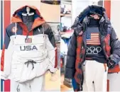  ?? EVAN AGOSTINI/INVISION/AP ?? Uniforms for Team USA during the opening ceremony, left, and closing ceremony of the Winter Olympics in China. Both were designed by Ralph Lauren.