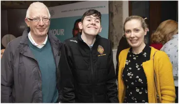  ??  ?? LEFT: Joe Mulcahy, Kieran Sayers and Noelle O’Sullivan.