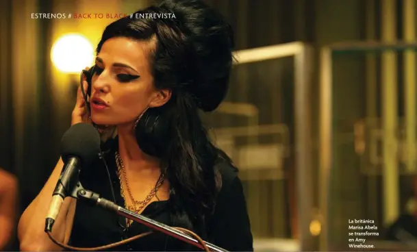  ?? ?? La británica Marisa Abela se transforma en Amy Winehouse.