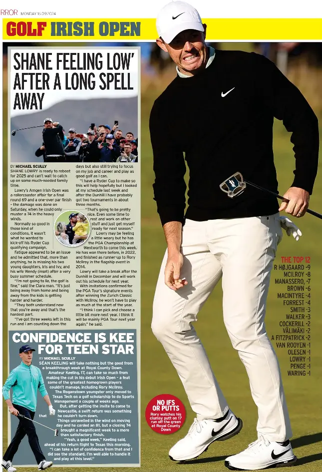 SHANE FEELING LOW’ AFTER A LONG SPELL AWAY PressReader