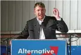  ?? Foto: dpa ?? André Poggenburg (AfD) beleidigte die Türkische Gemeinde als „Kümmelhänd­ler“.