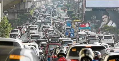  ?? —NIÑO JESUS ORBETA ?? DAILY METROORDEA­L The “parking lot” that is Edsa during rush hour.