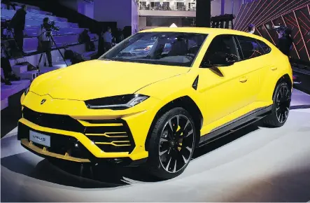  ?? PHOTOS: PETER BLEAKNEY/DRIVING ?? The 2018 Lamborghin­i Urus features a 4.0-litre twin-turbo V8 that puts out 641 hp and 627 pound-feet of torque.