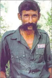  ?? AFP PHOTO ?? Veerappan, once India's most wanted criminal, was accused of more than 100 murders.