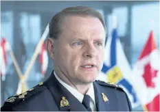  ?? ANDREW VAUGHAN/THE CANADIAN PRESS ?? RCMP Assistant Commission­er Brian Brennan, the commanding officer of the force in Nova Scotia, talks to reporters in Halifax on Tuesday.