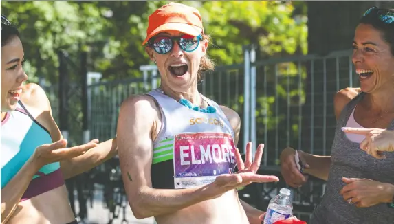  ?? ASHLEY FRASER ?? Malindi Elmore of Kelowna, B.C., was the top Canadian woman in the marathon event Sunday at Tamarack Ottawa Race Weekend, finishing second.