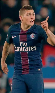  ?? AP ?? Marco Verratti, 24 anni, dal 2012 gioca nel Paris Saint Germain