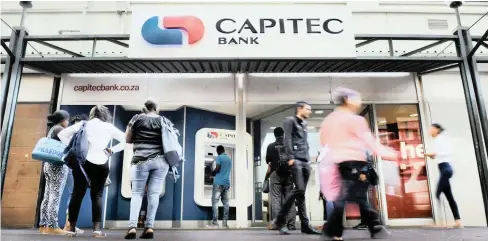  ?? ARMAND HOUGH African News Agency (ANA) ?? CAPITEC’S current account and savings account have the highest satisfacti­on rating among consumers, according to the latest South African Customer Satisfacti­on Index for Banking Products. |