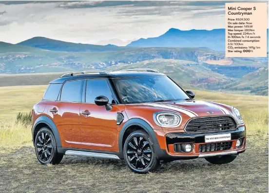  ??  ?? The new Countryman has grown in size and desirabili­ty.