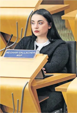  ?? ?? Betrayal of young people Ms Gallacher’s concerns come after responses to Freedom of Informatio­n requests submitted by the Scottish Conservati­ves