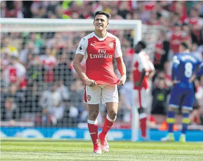  ??  ?? Arsenal’s Alexis Sanchez during a recent English Premier League match.