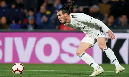  ??  ?? Gareth Bale has almost never been played by Real Madrid in the role in which he impressed them to earn a move there. Photograph: Quality Sport Images/Getty Images