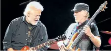  ?? PETER TURCHET/SPECIAL TO THE REVIEW ?? Randy Bachman, left, and Fred Turner, original members of Bachman Turner Overdrive, head to the Seneca Niagara Casino in May.