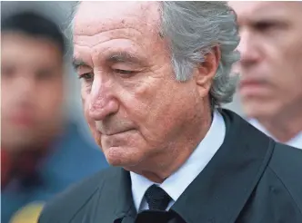  ?? 2014 PHOTO BY MARIO TAMA, GETTY IMAGES ?? Bernard Madoff is serving 150 years in prison for running a massive Ponzi scheme.
