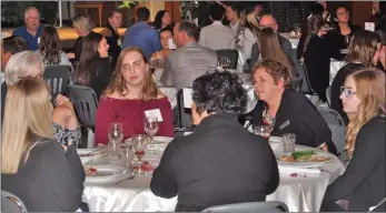  ?? Photos by Matthew Liebenberg ?? Above and below: Students network with Swift Current’s business people at the 2nd annual Business Connect banquet, Nov. 19.