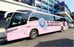  ?? ?? TRANSPORTE. El Inter Miami contará con un autobús especial que será resguardad­o desde su llegada a El Salvador.