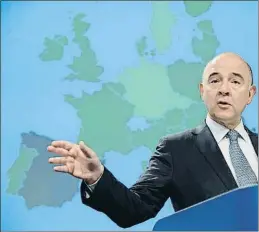  ?? THIERRY CHARLIER / AFP ?? El comisario europeo de Asuntos Económicos, Pierre Moscovici