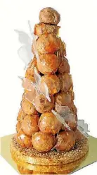  ??  ?? Adriano Zumbo became known as the Patissier of Pain after setting MasterChef Australia contestant­s a tricky task involving a croquembou­che choux-pastry tower.