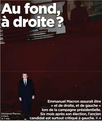  ??  ?? Emmanuel Macron à Paris, le 7 mai.