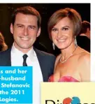  ??  ?? Cass and her ex-husband Karl Stefanovic at the 2011 Logies.