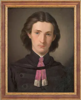  ??  ?? Self-portrait of the artist Gottfried Lindauer, aged in his early 20s.